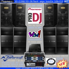 Pioneer XY-218HS/XT-3B/Rack amps bundle DJM V10